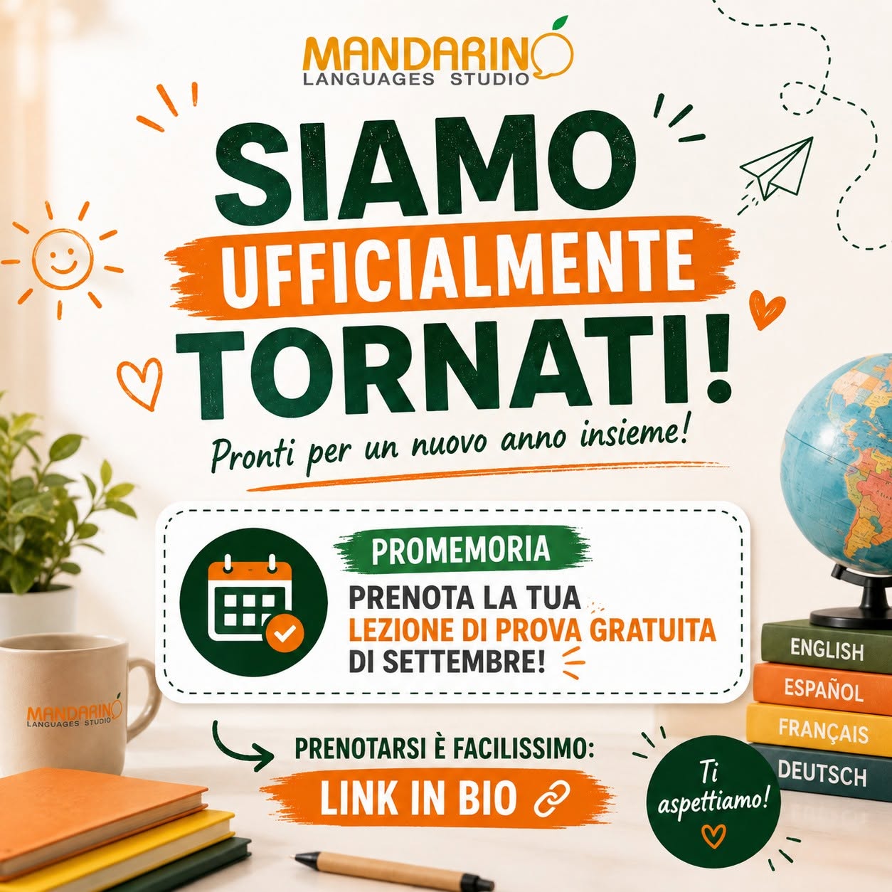 Corsi di lingue a Reggio Emilia – lezioni di prova gratuite dal 21 al 25 settembre